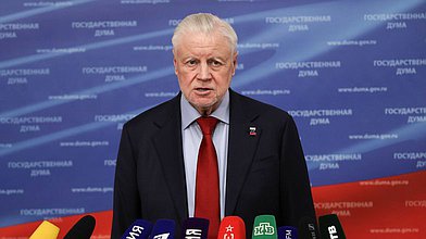 Пресс-подход руководителя фракции "Справедливая Россия" по итогам встречи с Председателем Правительства РФ Михаилом Мишустиным